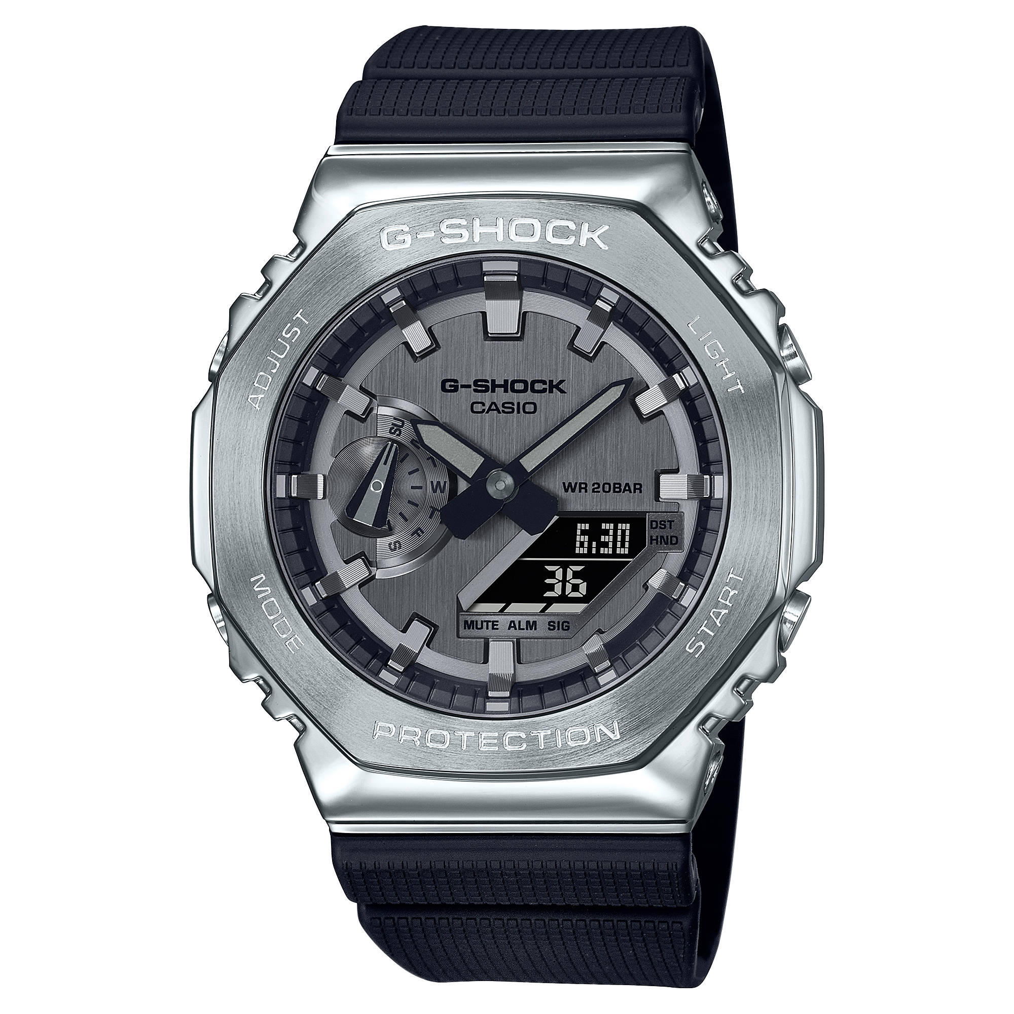 GM2100-1ASW | Black/Silver Steel Metal Watch | Casio G-SHOCK - Casio
