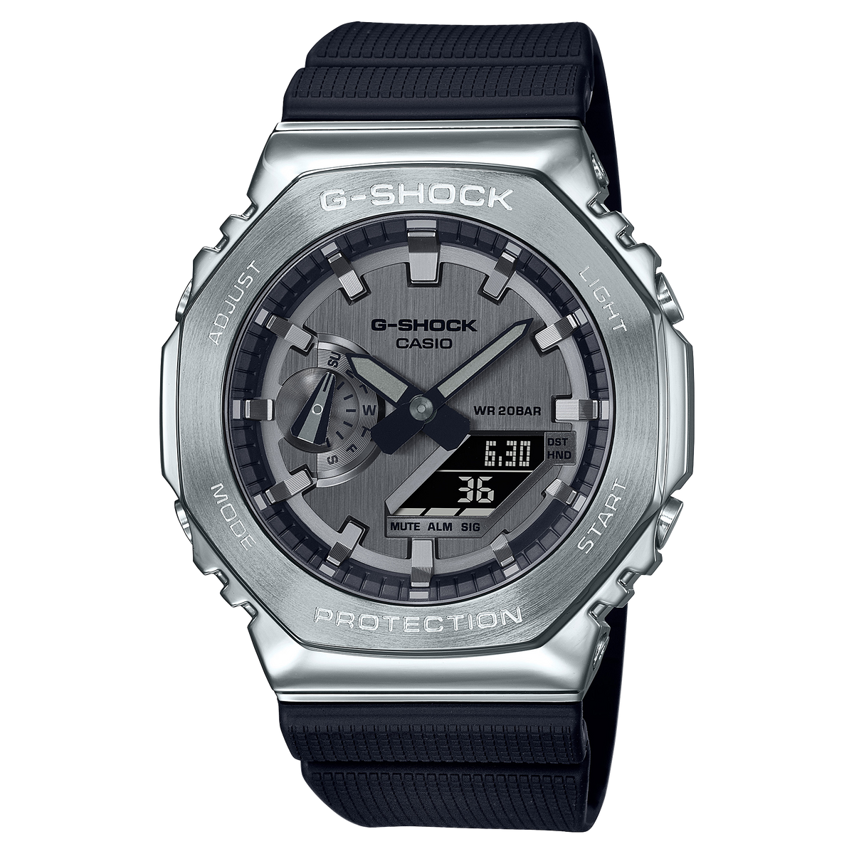 GM2100-1ASW | Black/Silver Steel Metal Watch | Casio G-SHOCK - Casio
