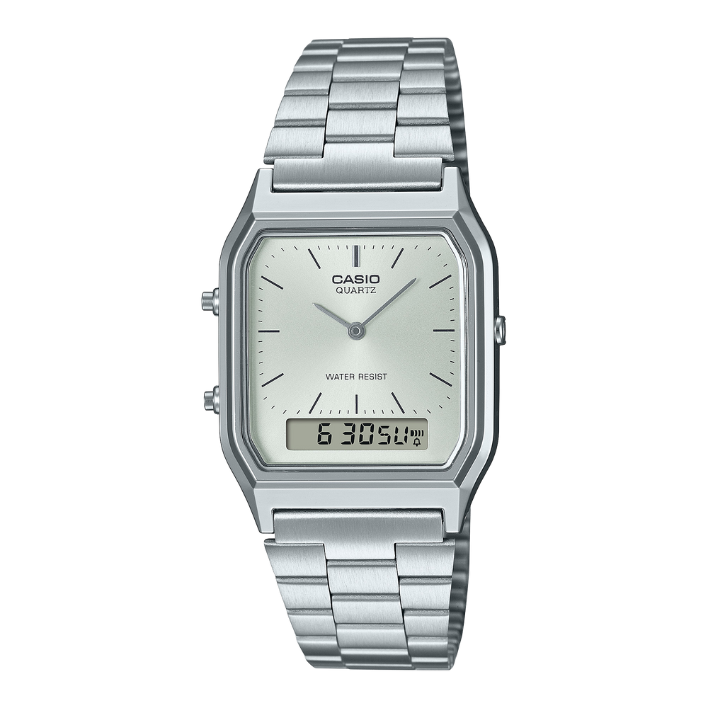 AQ230A-7AVT | Vintage Silver Watch | Casio AQ230 Series | Casio - Casio