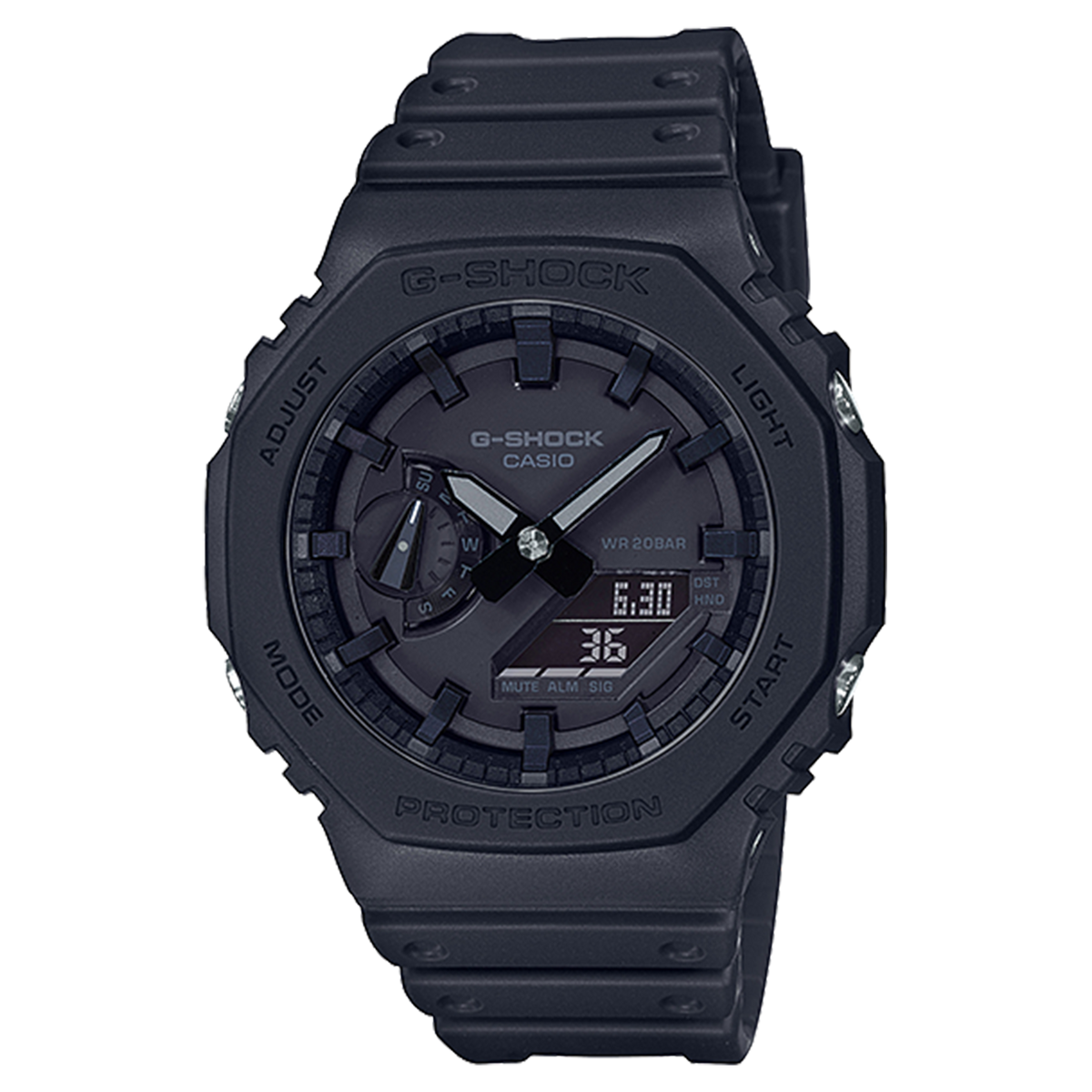 GA2100-1A1 | Monochrome Black Analog-Digital Watch | Casio G-SHOCK - Casio