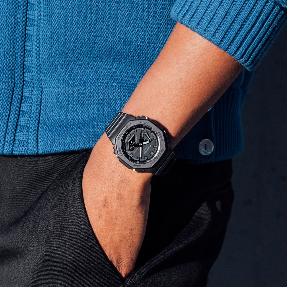 GA2100-1A1 | Monochrome Black Analog-Digital Watch | Casio G-SHOCK - Casio