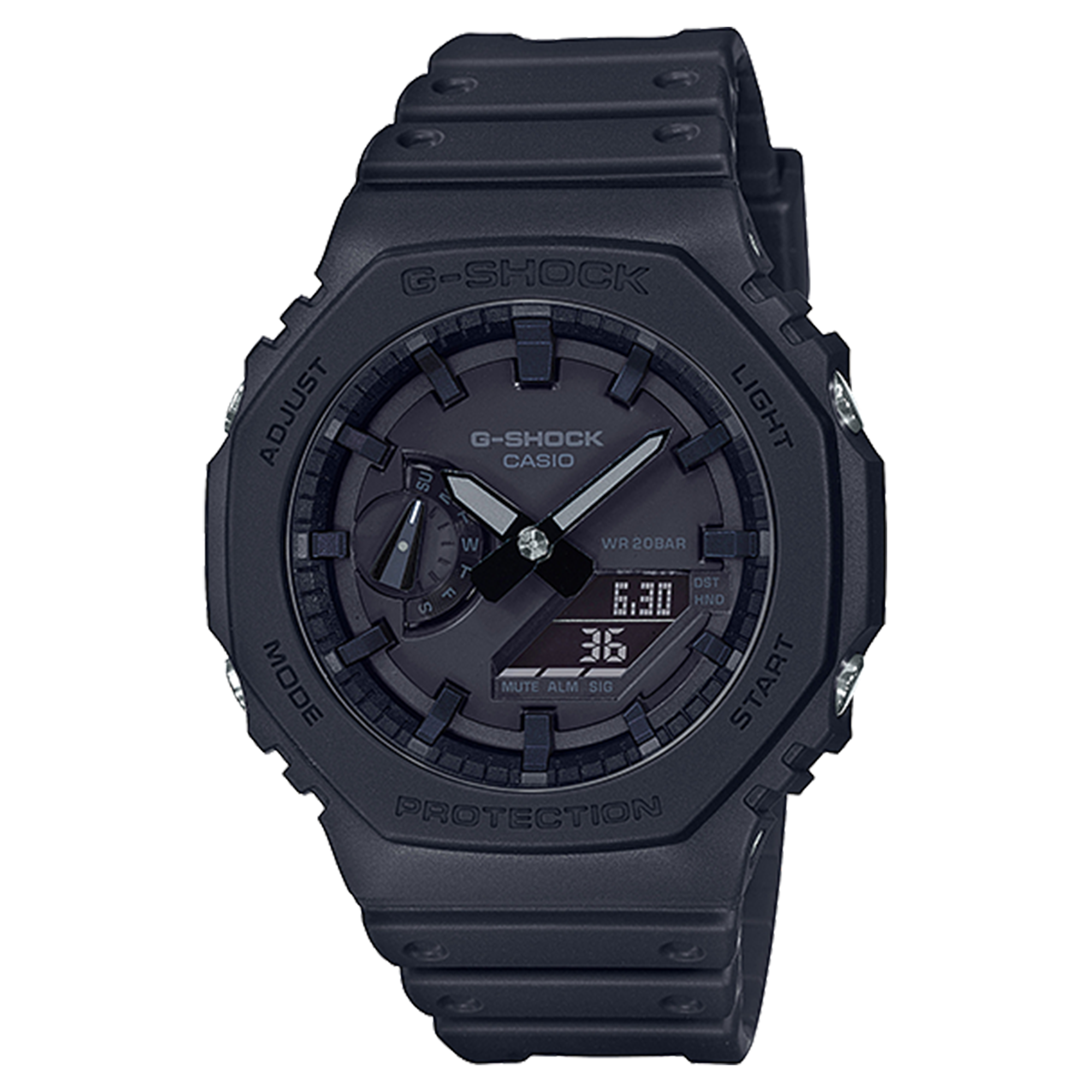GA2100-1A1 | Monochrome Black Analog-Digital Watch | Casio G-SHOCK - Casio