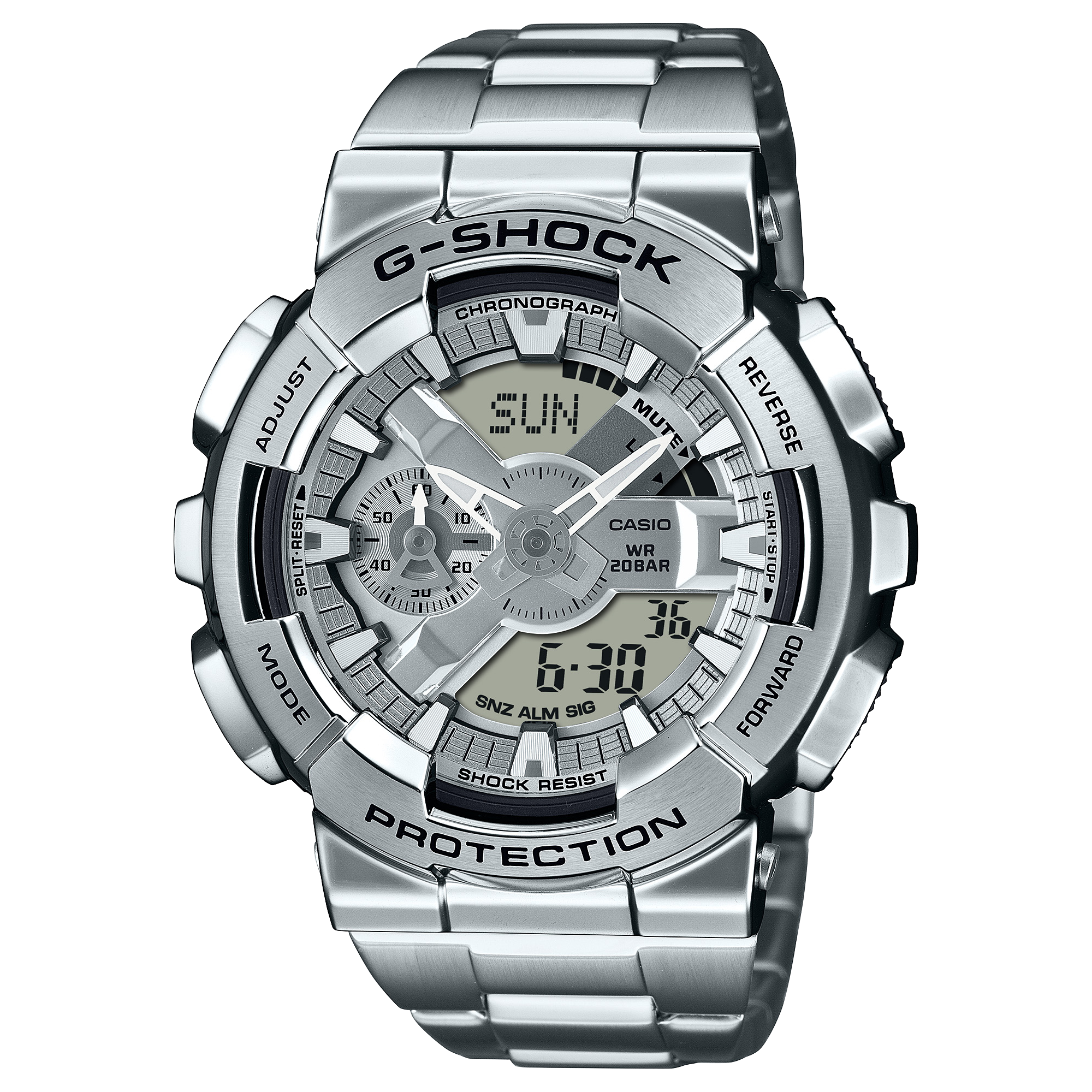 GM110D-8A | Silver Watch in Stainless Steel | G-SHOCK by Casio - Casio