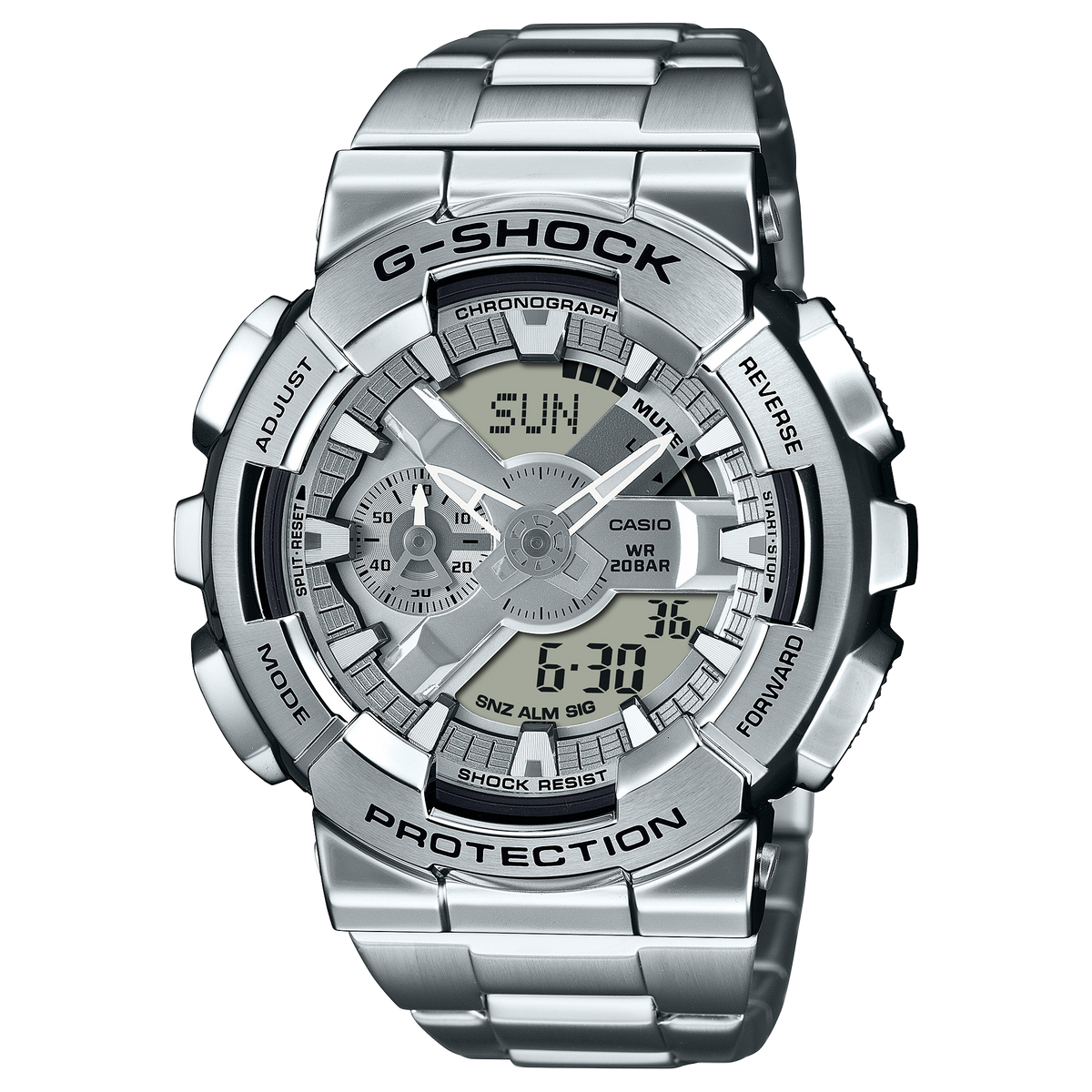 GM110D-8A | Silver Watch in Stainless Steel | G-SHOCK by Casio - Casio